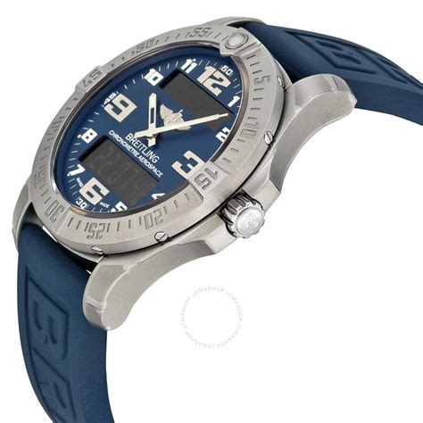 breitling aerospace evo blue dial rubber mens watch|Breitling aerospace evo titanium.